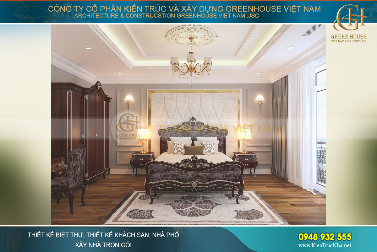 thiết kế nội thất biệt thự tân cổ điển bắc giang
