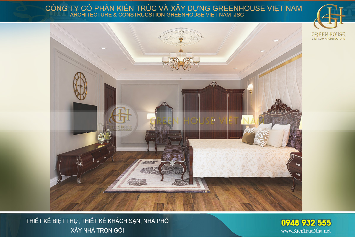 thiết kế nội thất biệt thự tân cổ điển bắc giang