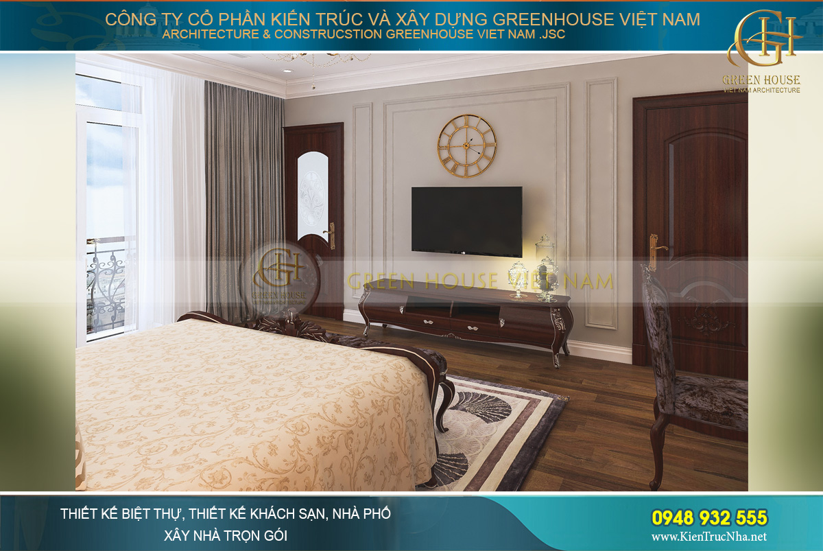 thiết kế nội thất biệt thự tân cổ điển bắc giang