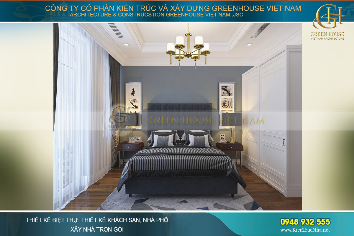 thiết kế nội thất biệt thự tân cổ điển bắc giang