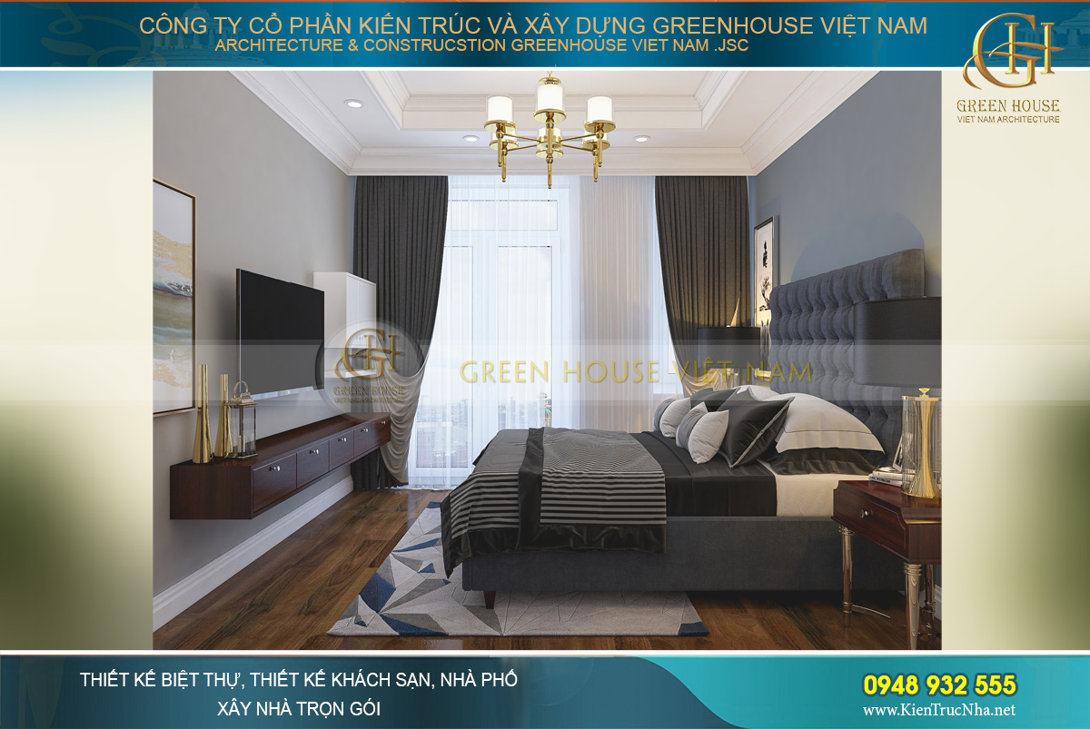 thiết kế nội thất biệt thự tân cổ điển bắc giang