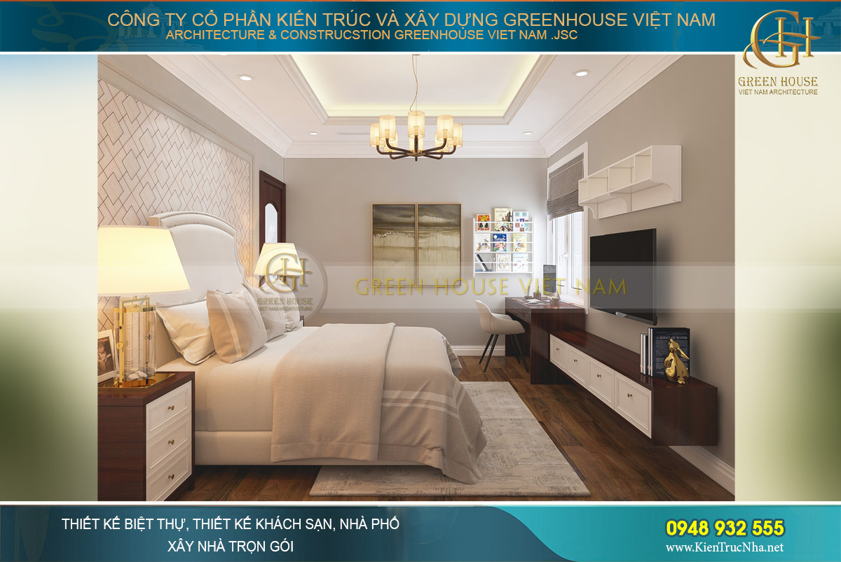 thiết kế nội thất biệt thự tân cổ điển bắc giang