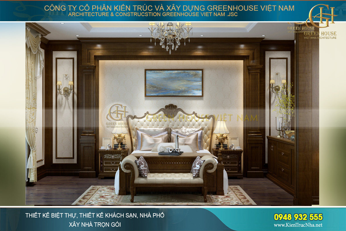 thiết kế biệt thự tân cổ điển 3 tầng tại Quảng Ninh