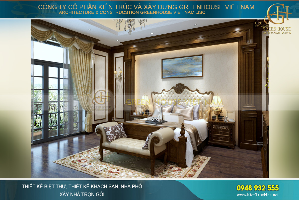 thiết kế biệt thự tân cổ điển 3 tầng tại Quảng Ninh