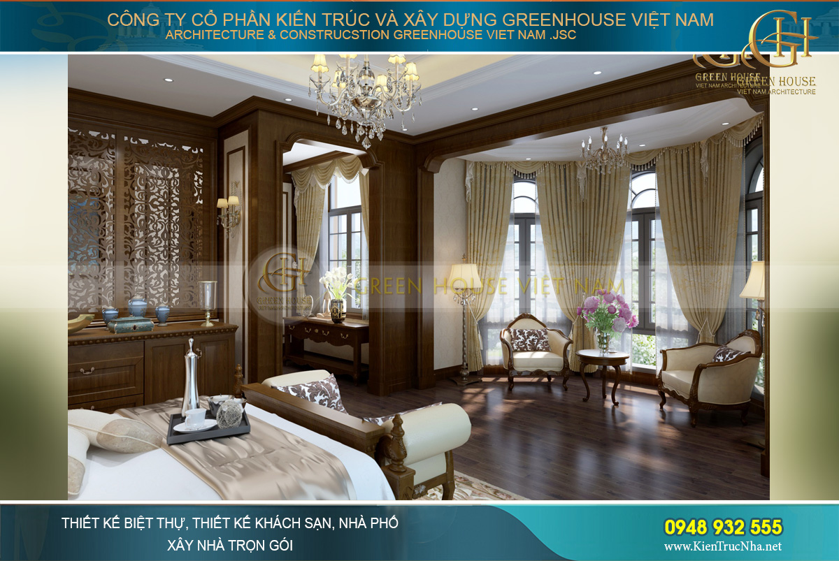 thiết kế biệt thự tân cổ điển 3 tầng tại Quảng Ninh