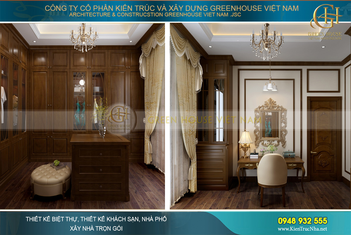 thiết kế biệt thự tân cổ điển 3 tầng tại Quảng Ninh