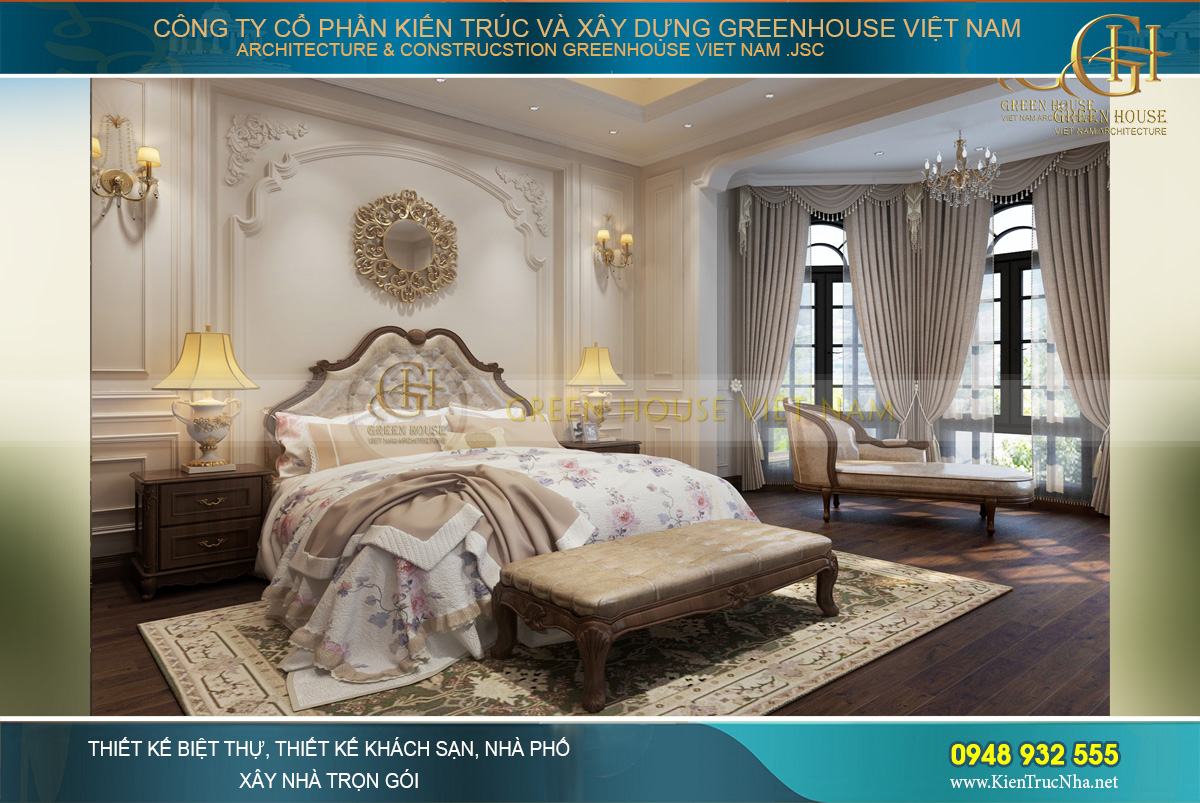 thiết kế biệt thự tân cổ điển 3 tầng tại Quảng Ninh