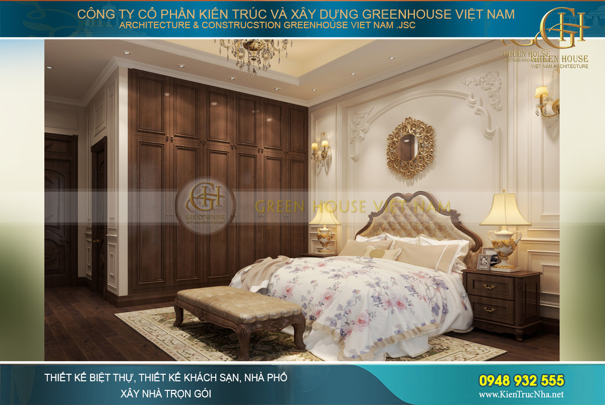 thiết kế biệt thự tân cổ điển 3 tầng tại Quảng Ninh