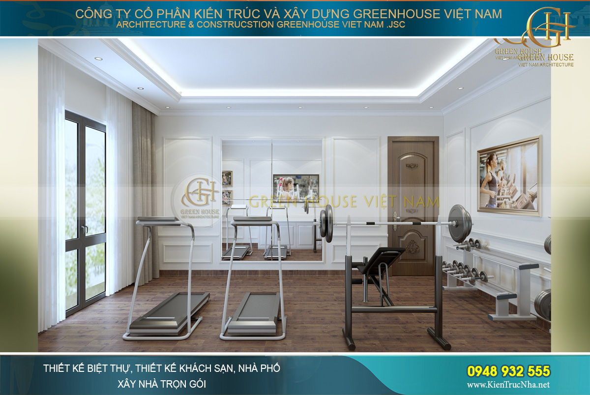 thiết kế biệt thự tân cổ điển 3 tầng tại Quảng Ninh