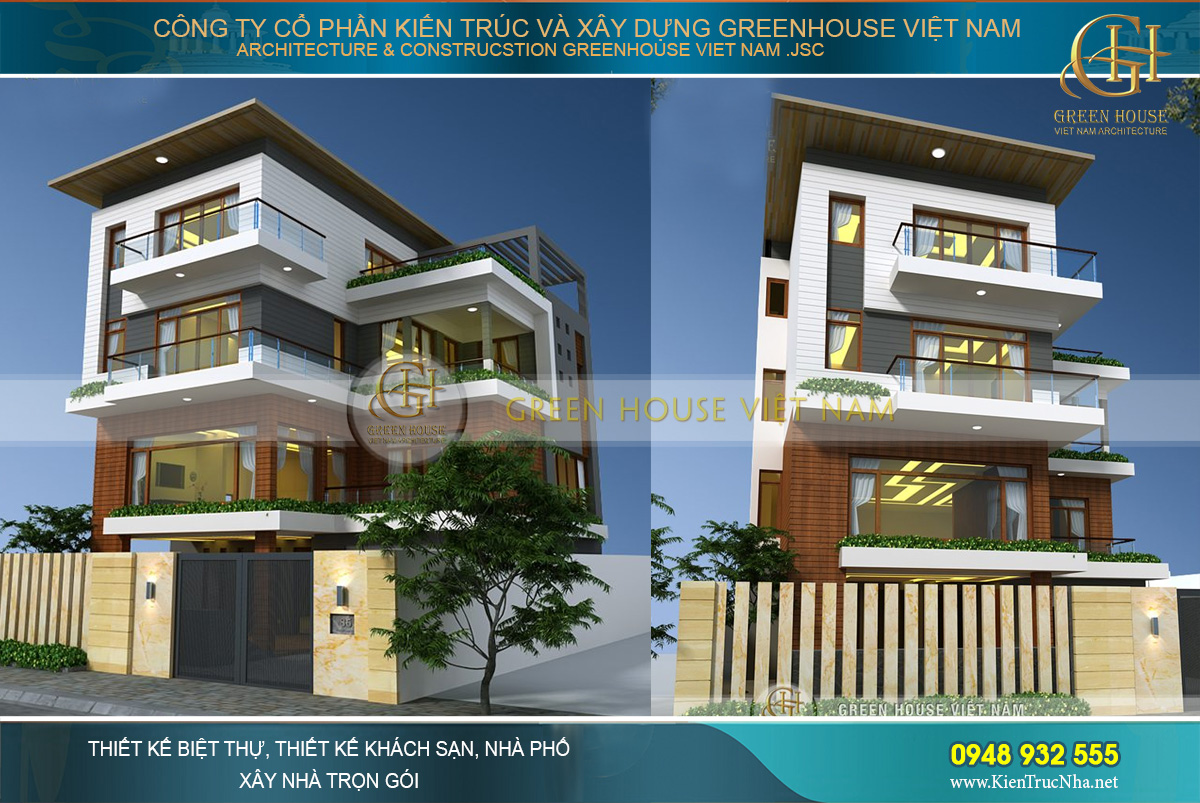 thiết kế ná»i thất biá»t thá»± hiá»n Äại 4 tầng Hà Ná»i