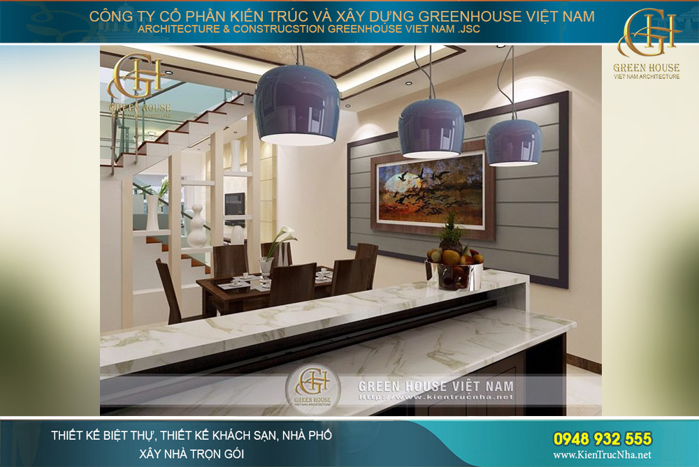 thiết kế nội thất nhà phố hiện đại tại bắc giang