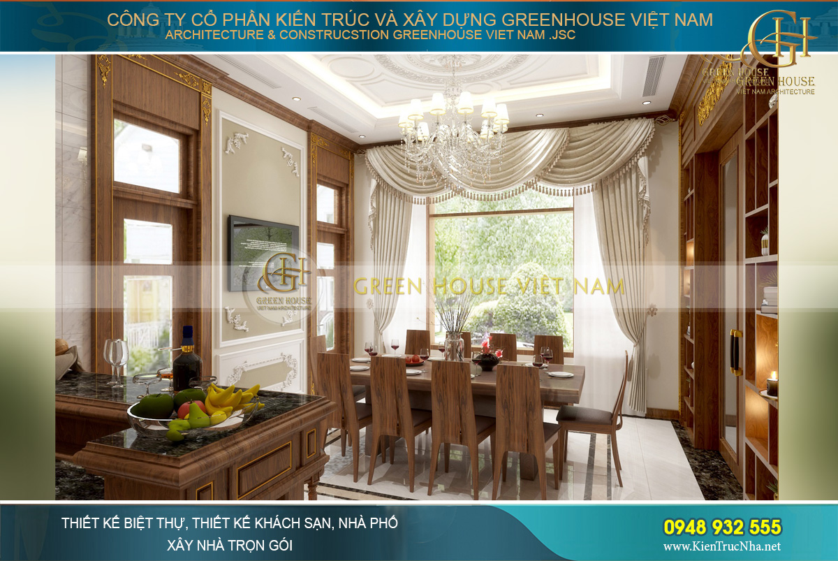 thiết kế nội thất tân cổ điển cho nhà phố tại Hà Nội