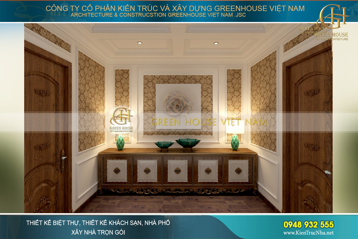 thiết kế nội thất tân cổ điển cho nhà phố tại Hà Nội