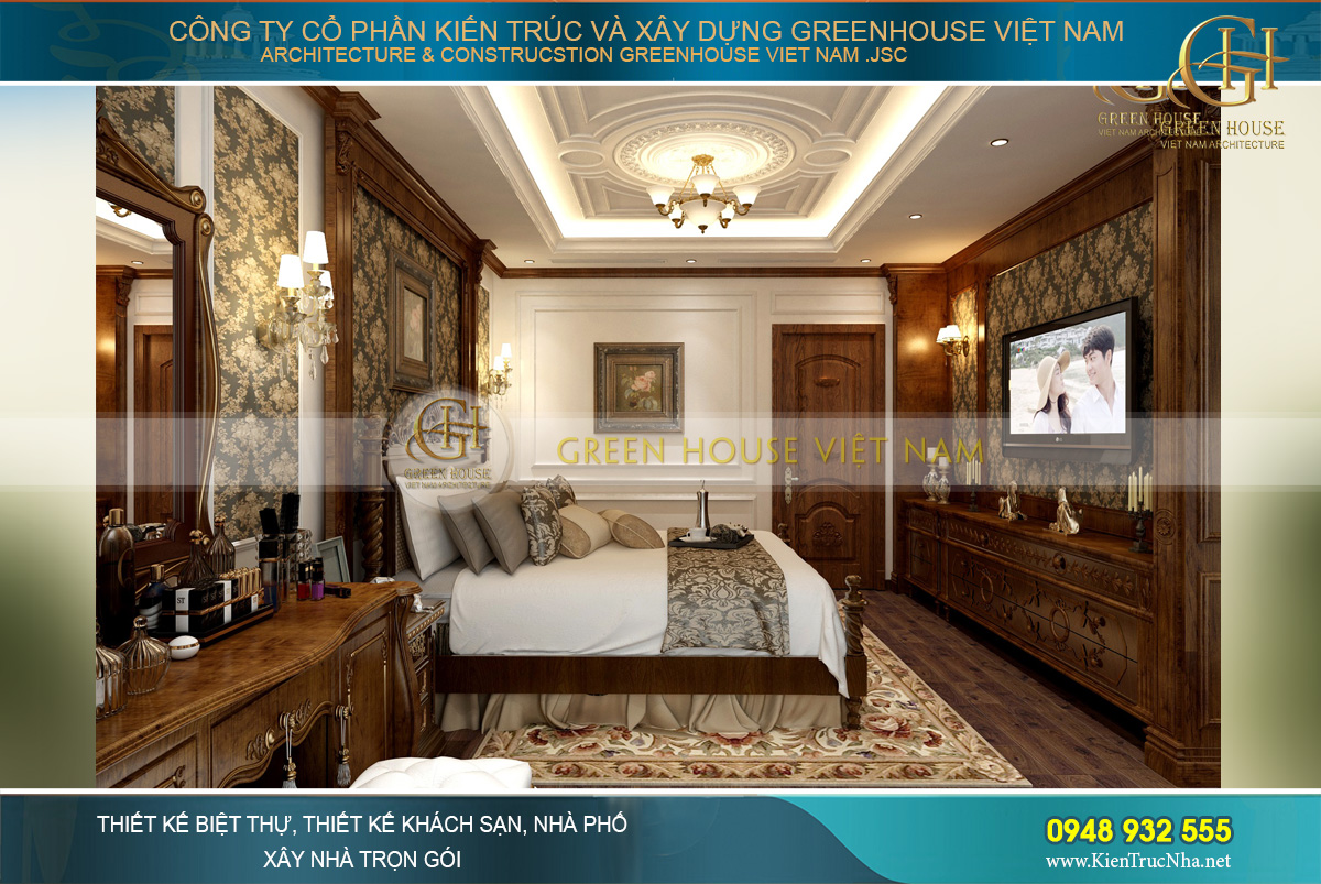 thiết kế nội thất tân cổ điển cho nhà phố tại Hà Nội