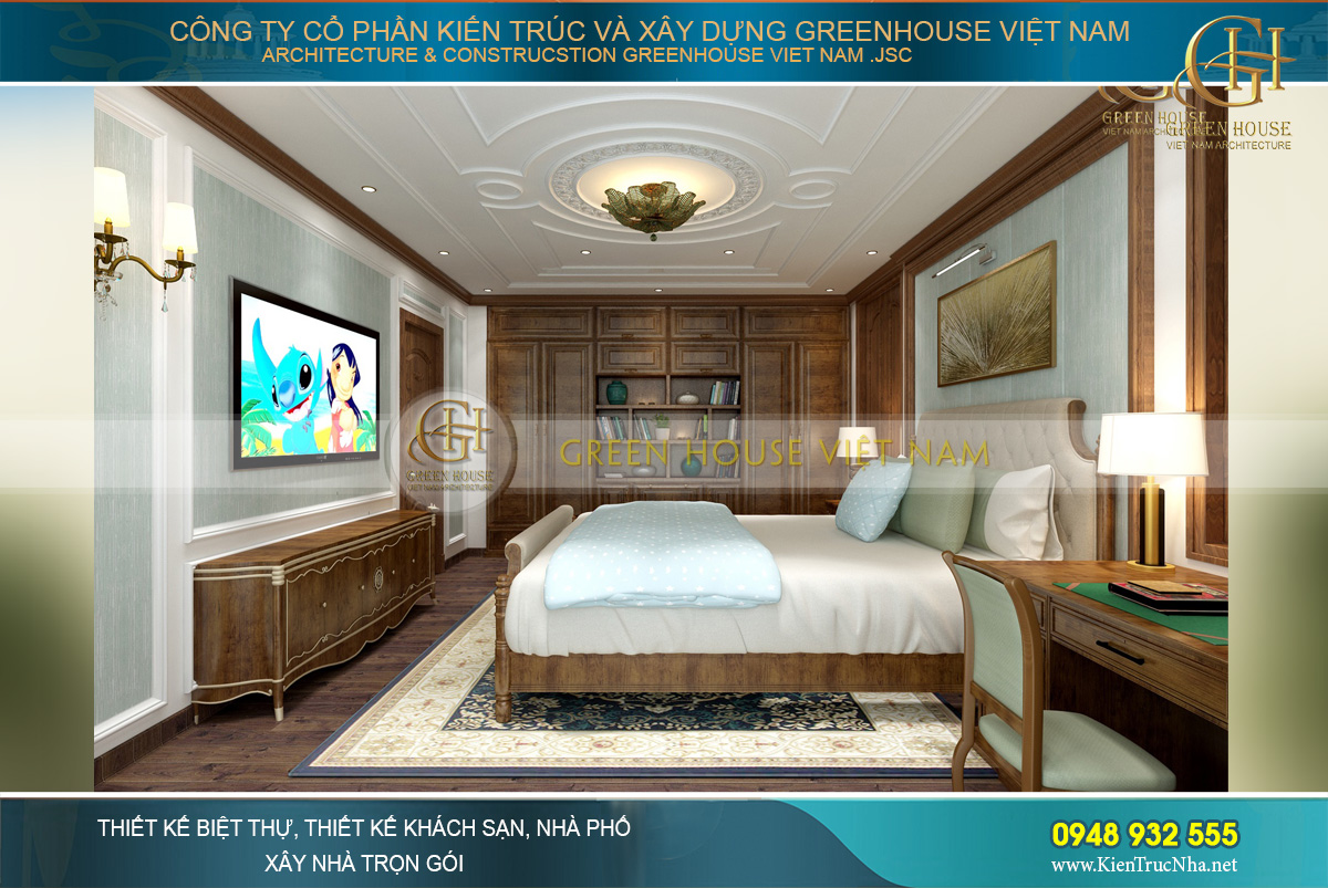thiết kế nội thất tân cổ điển cho nhà phố tại Hà Nội