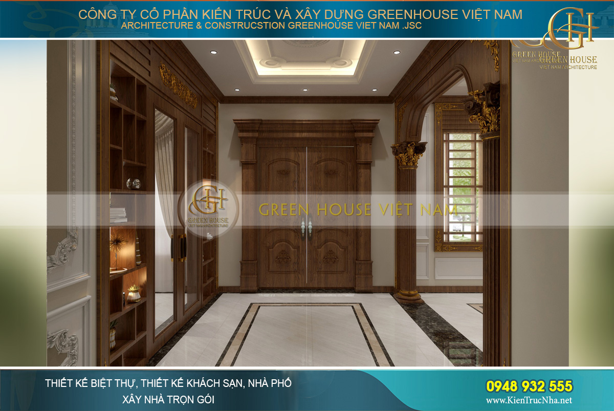 thiết kế nội thất tân cổ điển cho nhà phố tại Hà Nội