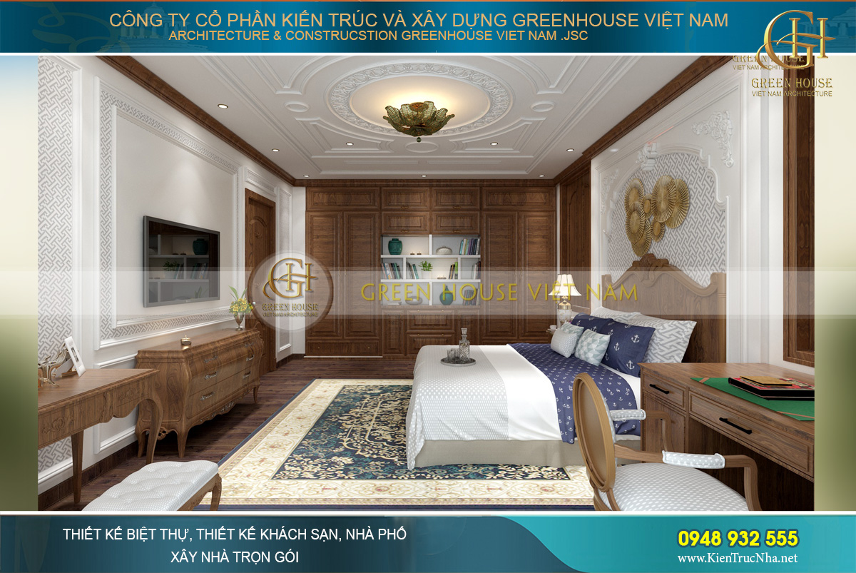 thiết kế nội thất tân cổ điển cho nhà phố tại Hà Nội