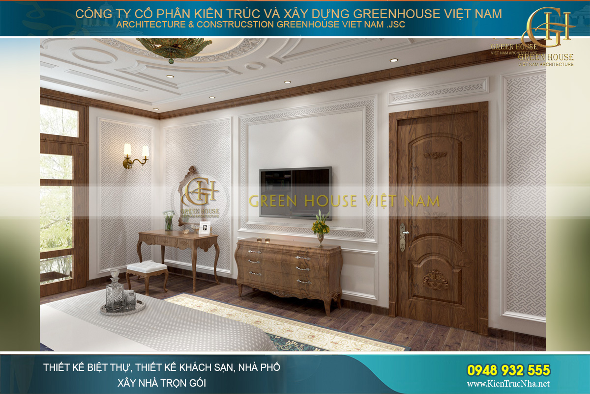 thiết kế nội thất tân cổ điển cho nhà phố tại Hà Nội