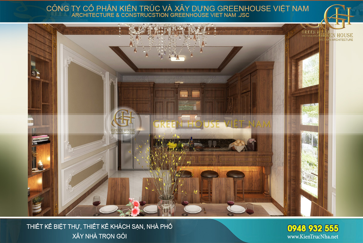 thiết kế nội thất tân cổ điển cho nhà phố tại Hà Nội