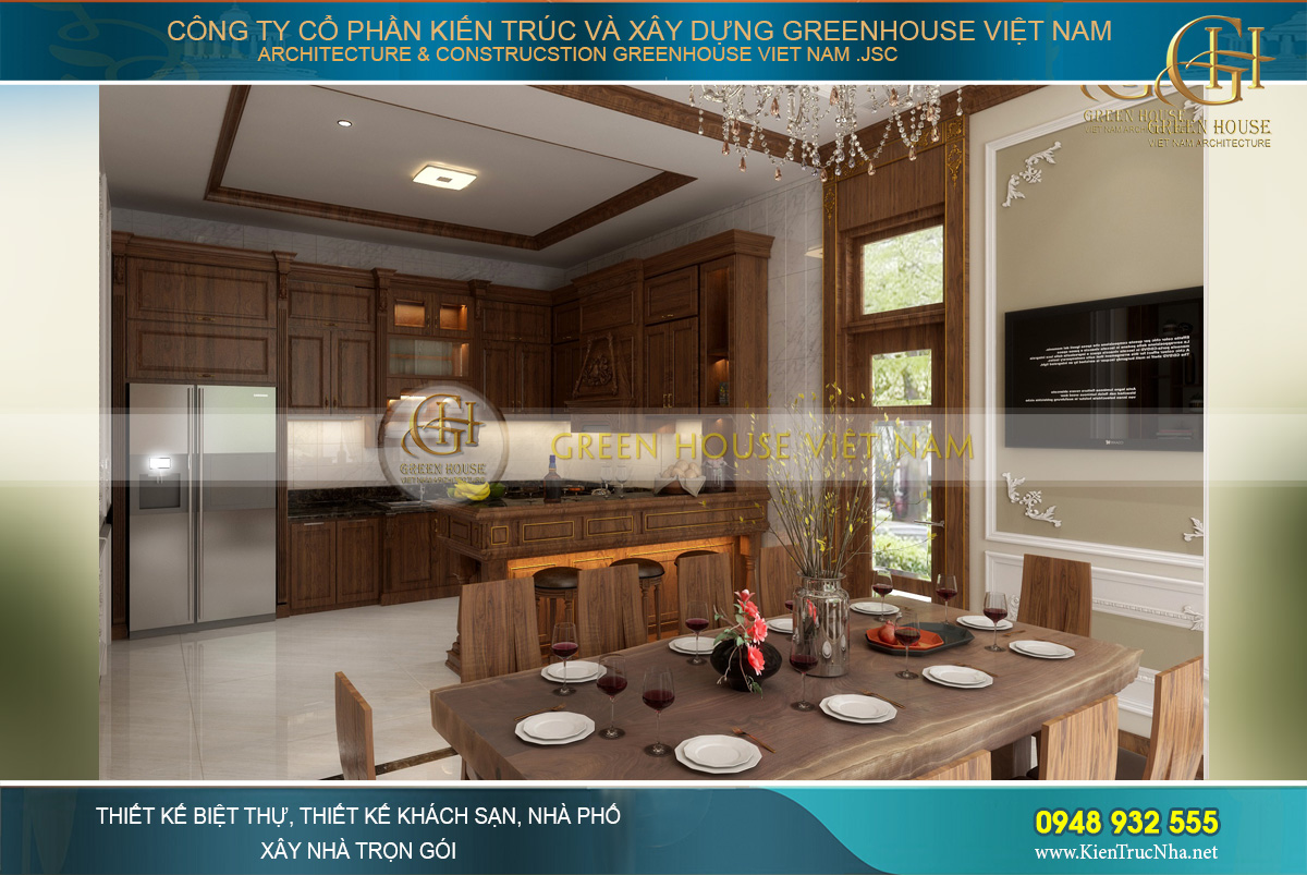 thiết kế nội thất tân cổ điển cho nhà phố tại Hà Nội