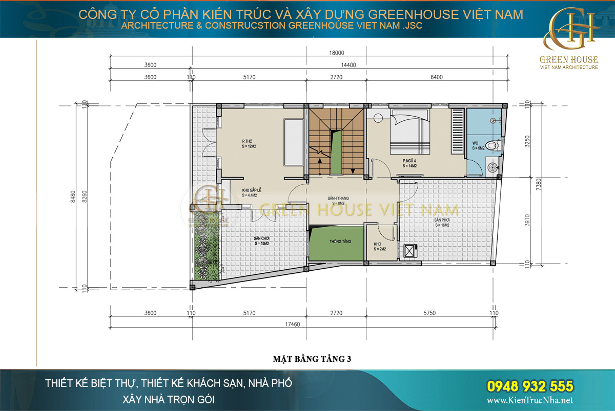 nhà phố giả biệt thự hiện đại 3 tầng tại ninh bình