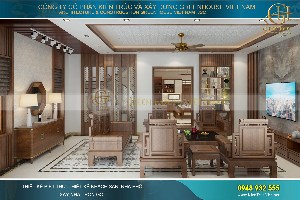 nội thất nhà phố giả biệt thự Ninh Bình