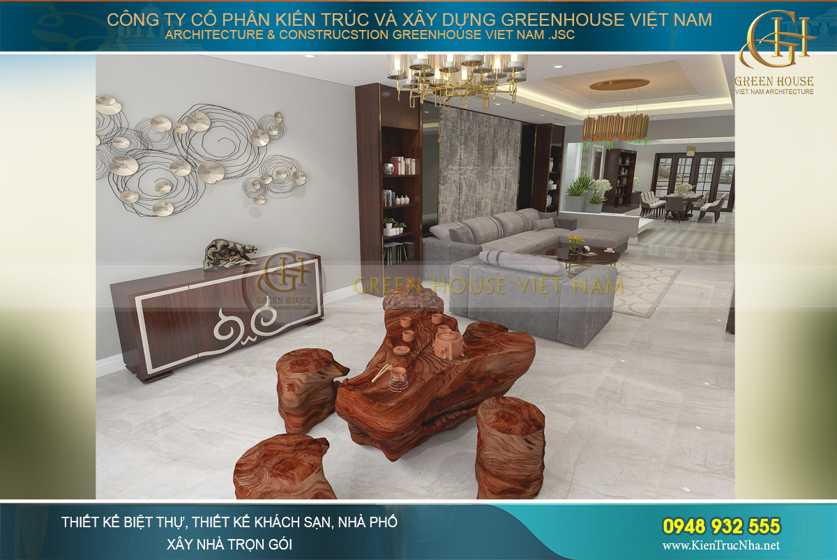 thiết kế nội thất nhà phố hiện đại tại bắc giang