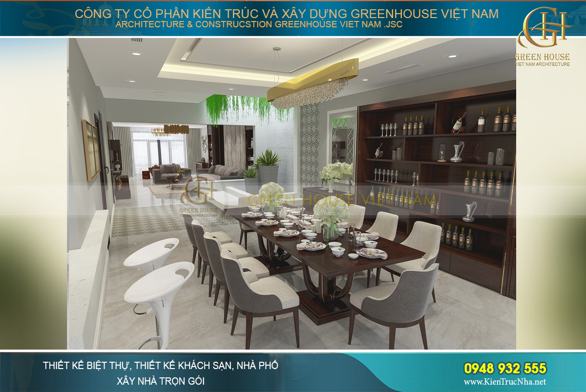 thiết kế nội thất nhà phố hiện đại tại bắc giang