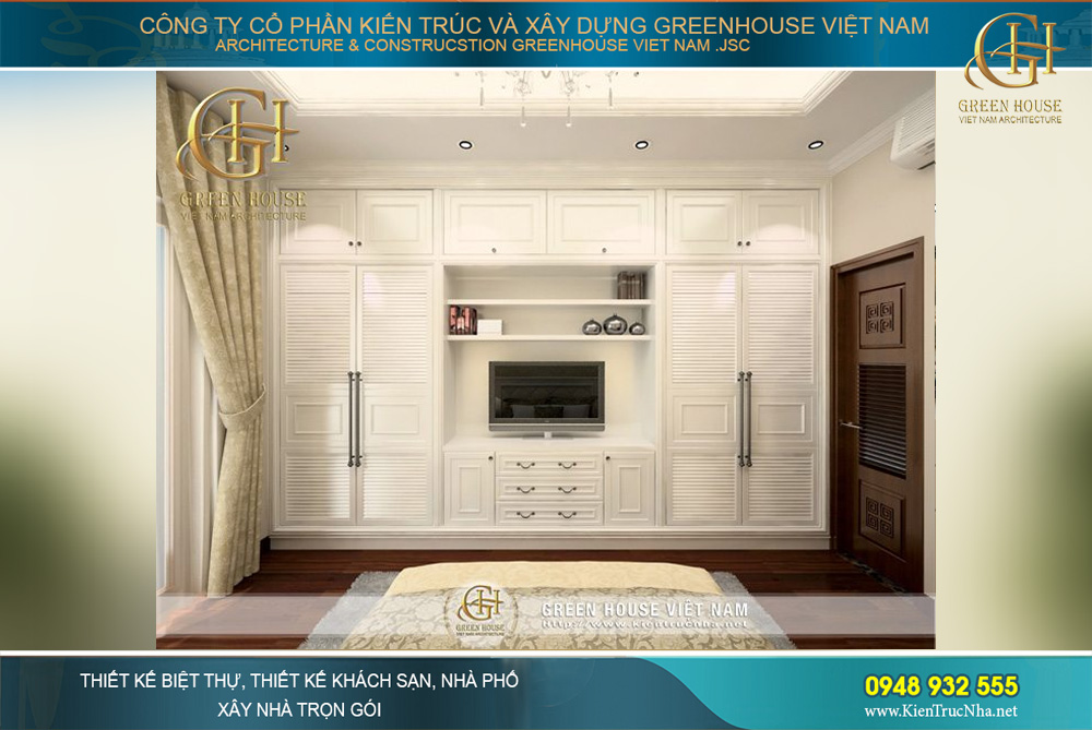 thiết kế nội thất nhà phố tân cổ điển 4 tầng tại hà nội