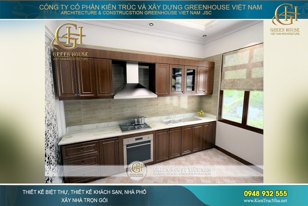 thiết kế nội thất nhà phố tân cổ điển 4 tầng tại hà nội