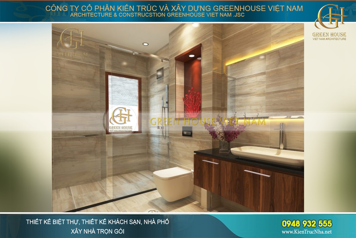 thiết kế nội thất biệt thự cổ điển 4 tầng tại Hà Nội