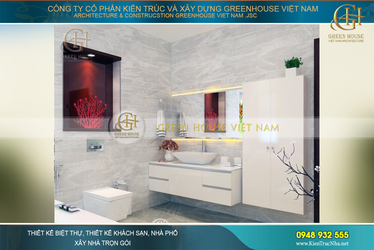 thiết kế nội thất biệt thự cổ điển 4 tầng tại Hà Nội