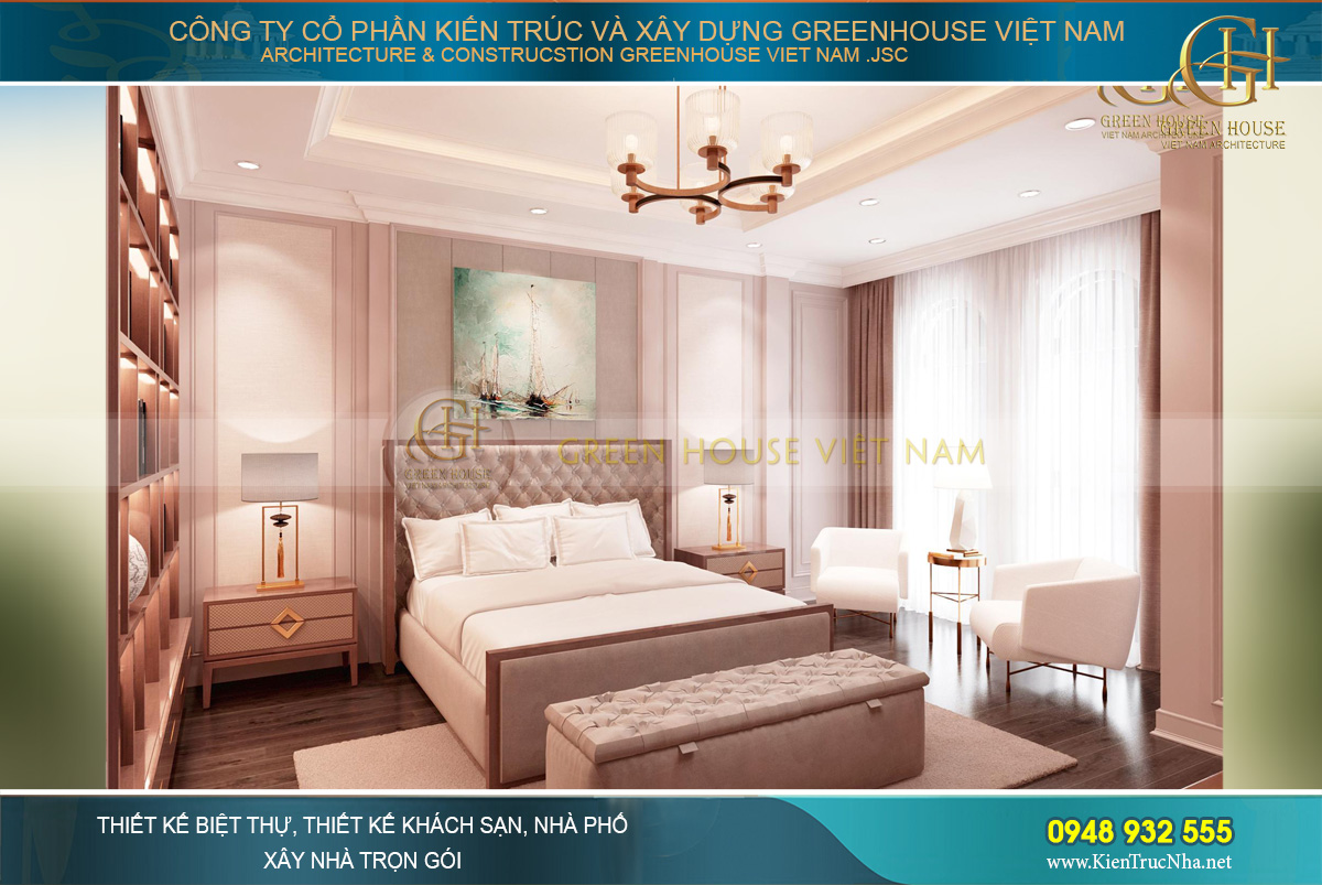 thiết kế nội thất biệt thự tân cổ điển hải phòng