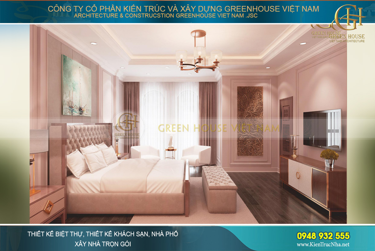 thiết kế nội thất biệt thự tân cổ điển hải phòng