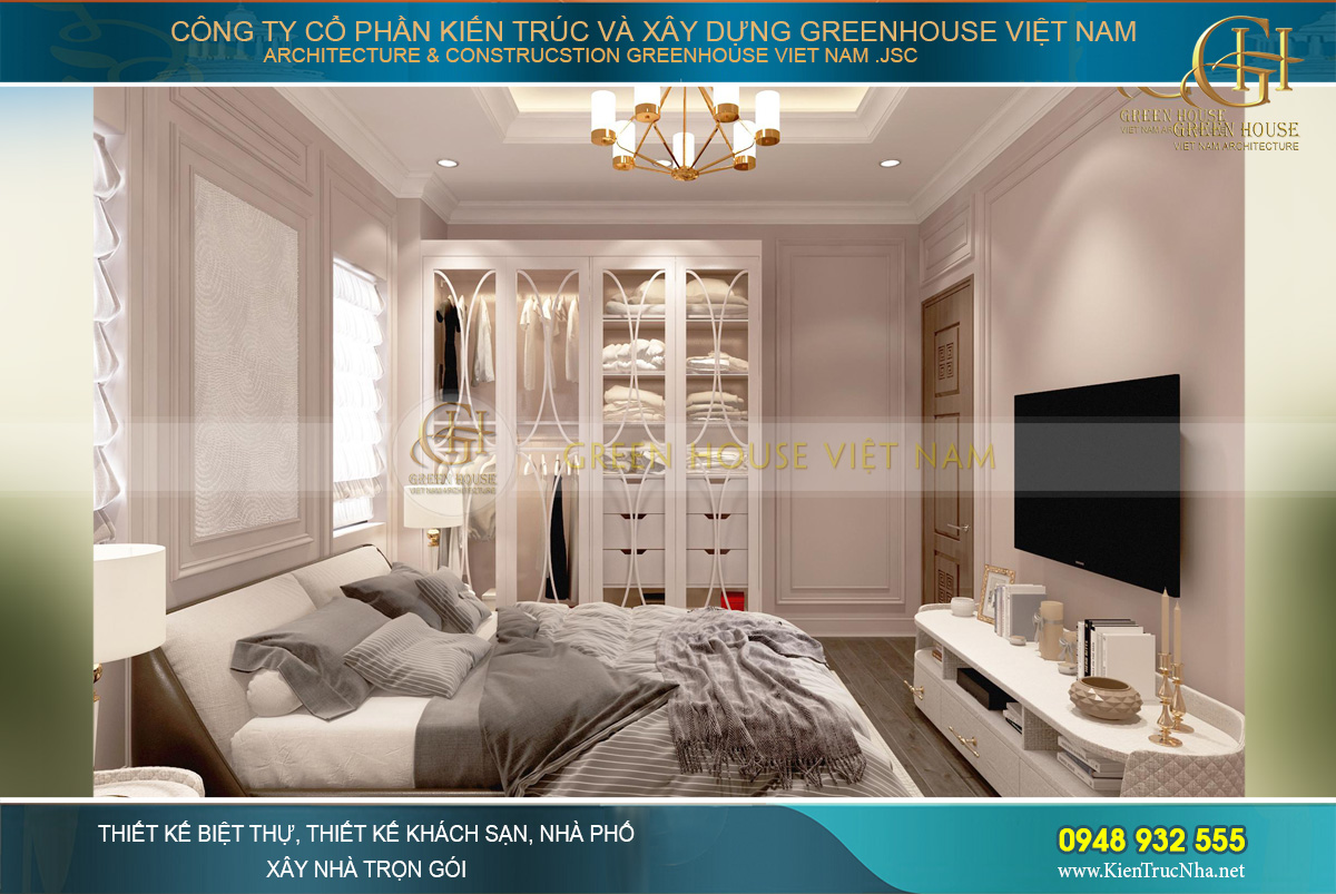 thiết kế nội thất biệt thự tân cổ điển hải phòng