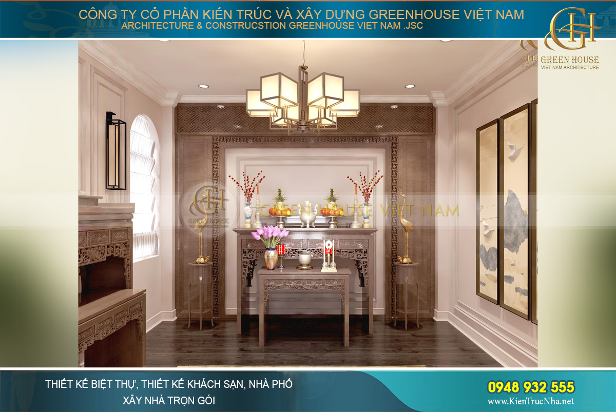 thiết kế nội thất biệt thự tân cổ điển hải phòng