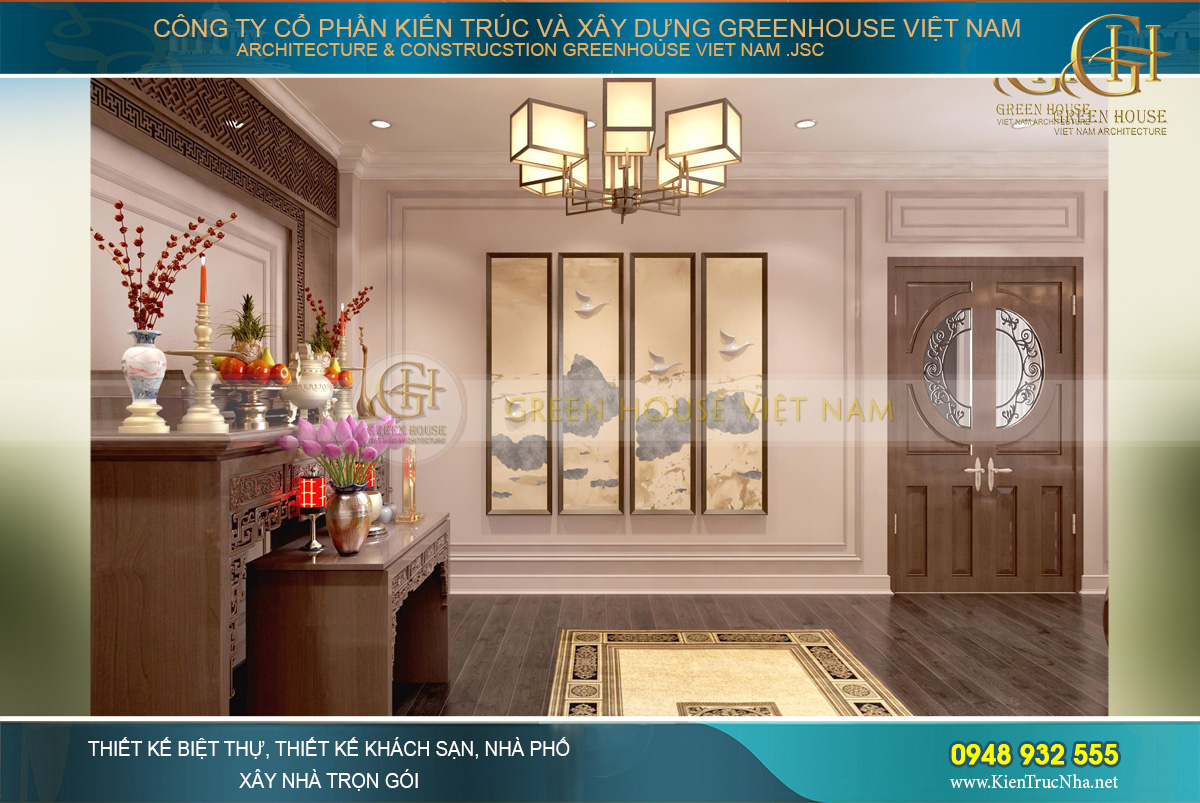 thiết kế nội thất biệt thự tân cổ điển hải phòng