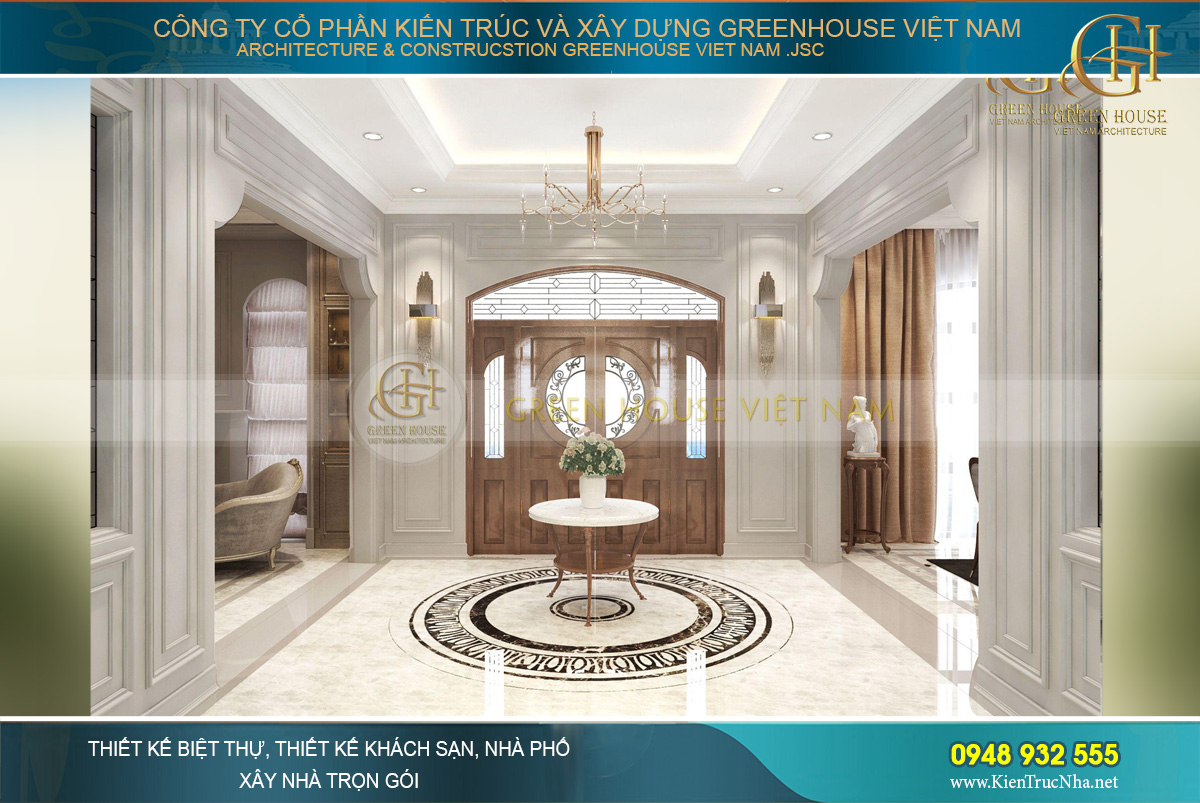 thiết kế nội thất biệt thự tân cổ điển hải phòng