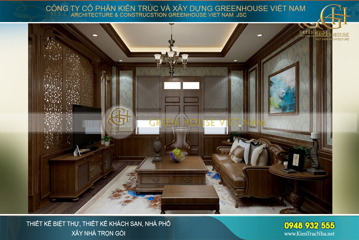 thiết kế nội thất biệt thự tân cổ điển đẹp
