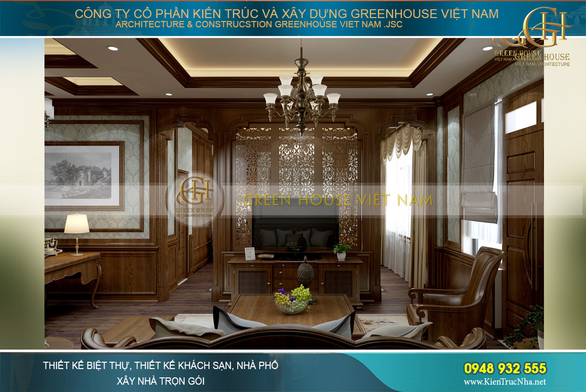 thiết kế nội thất biệt thự tân cổ điển đẹp