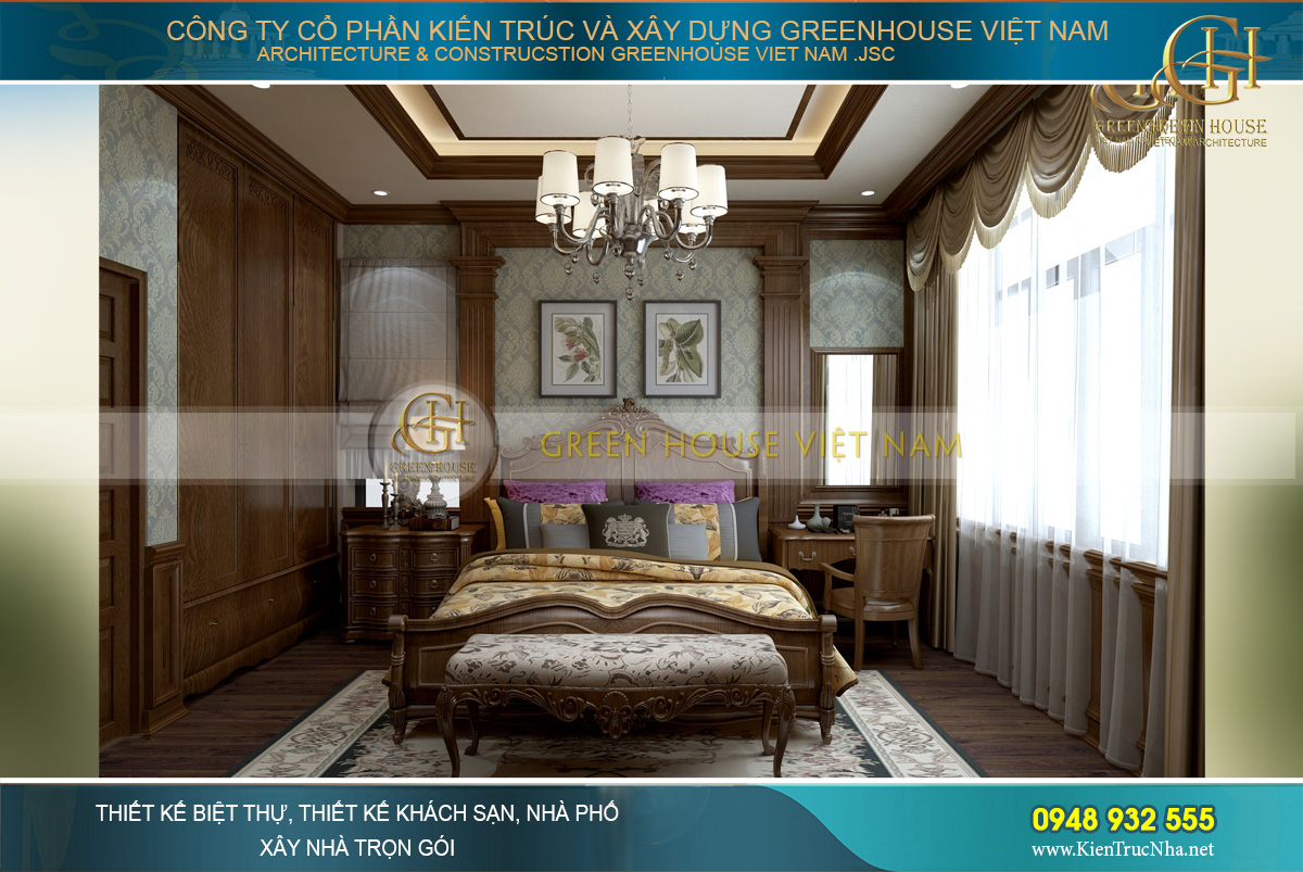 thiết kế nội thất biệt thự tân cổ điển đẹp
