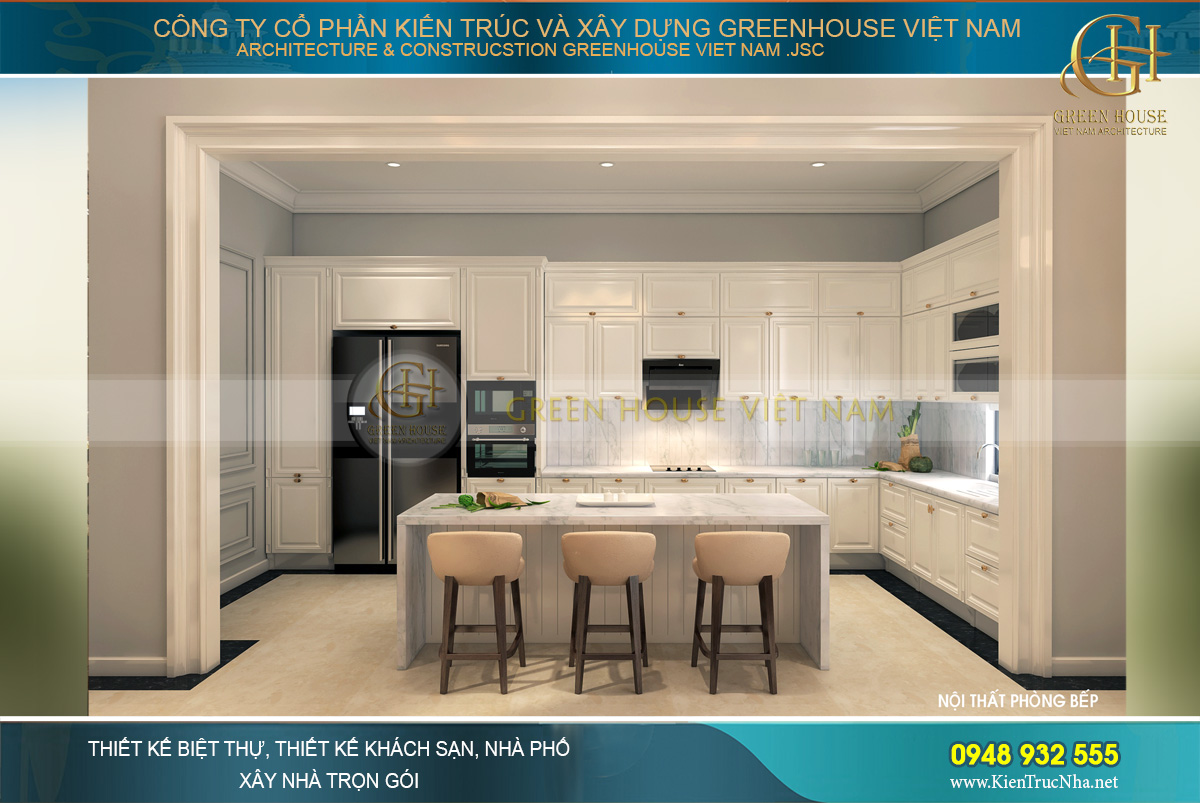 thiết kế nội thất biệt thự tân cổ điển