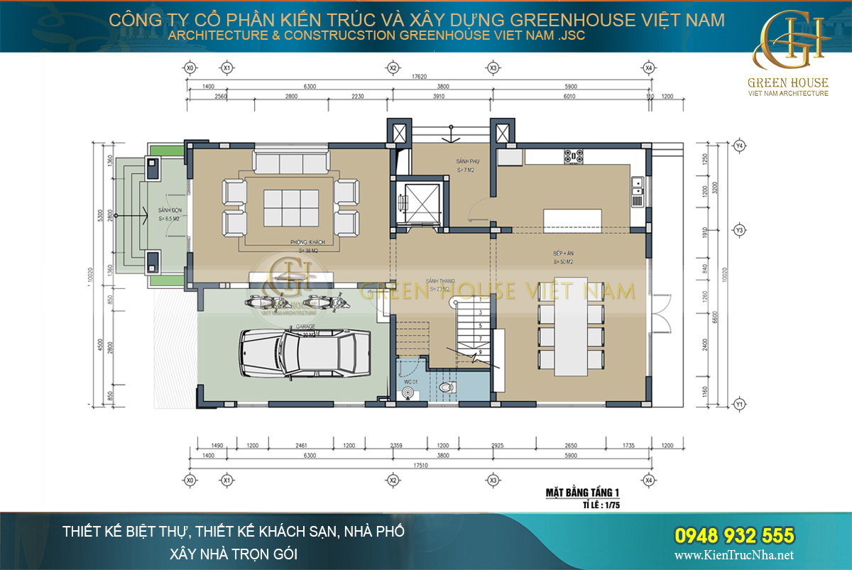 thiết kế nội thất biệt thự tân cổ điển