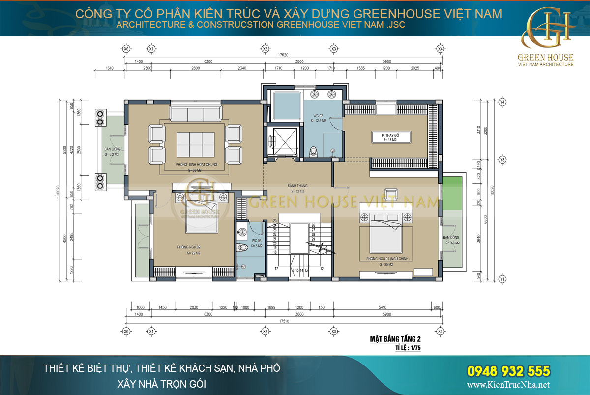 thiết kế nội thất biệt thự tân cổ điển