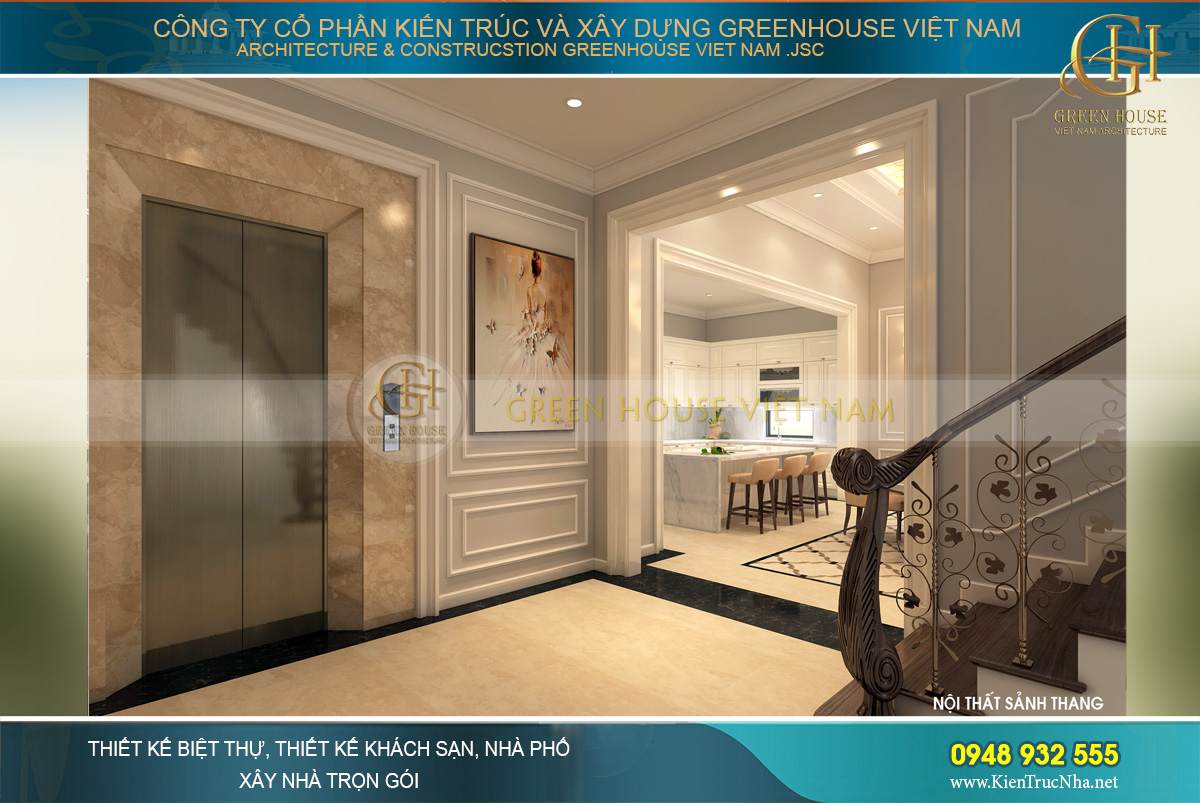 thiết kế nội thất biệt thự tân cổ điển