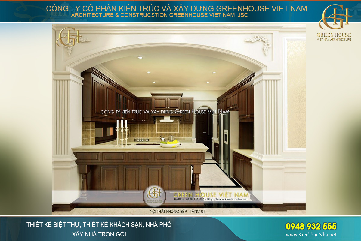thiết kế nội thất biệt thự tân cổ điển tại Hà Nội