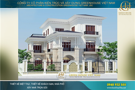 Những mẫu thiết kế biệt thự cổ điển 3 tầng, 4 tầng đẹp tại Quảng Ninh