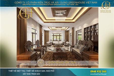 Thiết kế nội thất biệt thự với nét đẹp tinh tế của phong cách Á Đông