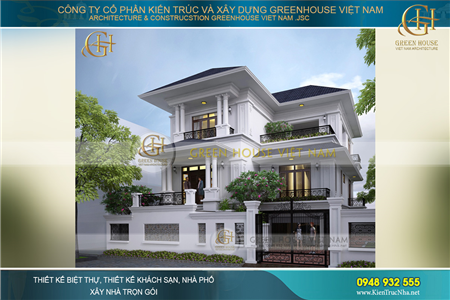 Đã mắt với mẫu biệt thự 3 tầng, 4 tầng  tân cổ điển tại Hà Nội