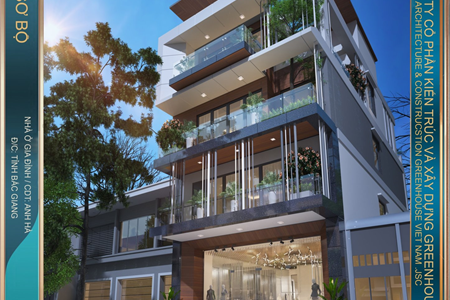Thiết kế mẫu shophouse 4 tầng phong cách hiện đại, sang trọng